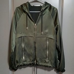Zara Hooded Zip Up Jacket